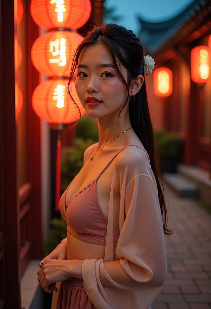 玄关两双拖鞋特写